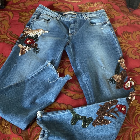 Boyfriend slim-fit high rise baggy leg jeans - Picture 4 of 9